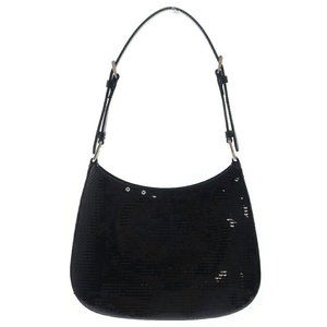 Prada Shoulder Bag White Cleo Black Sequin